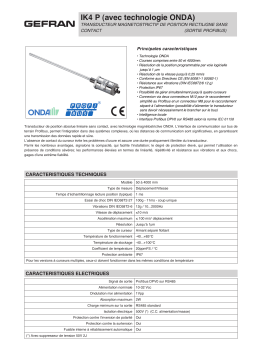 gefran IK4-P Fiche technique