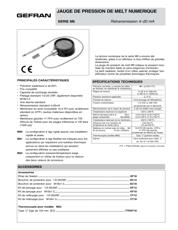 gefran M6 Fiche technique | Fixfr