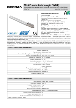 gefran MK4-P Fiche technique