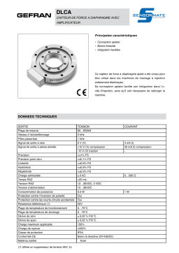 gefran DLCA Diaphragm load cell Fiche technique