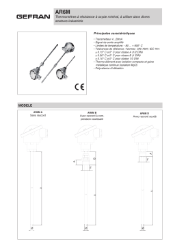 gefran AR6M Resistance thermometer Fiche technique