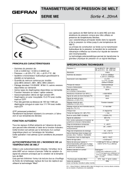 gefran ME Fiche technique