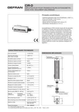 gefran CIR-D Galvanically isolated strian gauge transducer Fiche technique