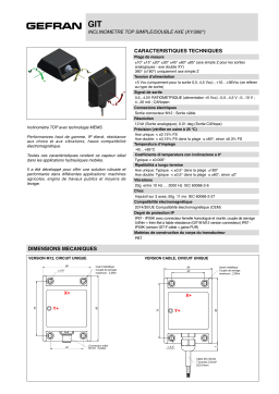 gefran GIT Inclinometer Fiche technique