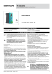 gefran R-GCANs Canbus CANopen slave gateway module Guide de d&eacute;marrage rapide