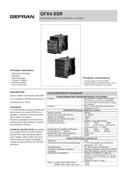 gefran GFX4-SSR Power controller Fiche technique