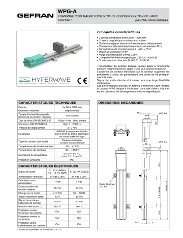 gefran WPG-A Fiche technique | Fixfr