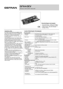 gefran DeviceNet Fiche technique