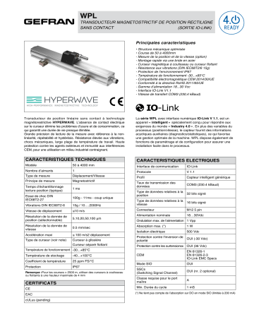 gefran WPL-A Fiche technique | Fixfr