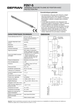 gefran PZ67-S Potentiometer Fiche technique