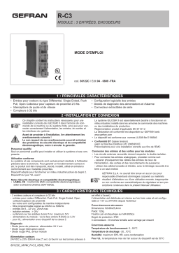 gefran R-C3 Module Mode d'emploi