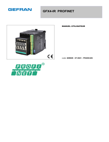 gefran PROFINET Manuel utilisateur | Fixfr