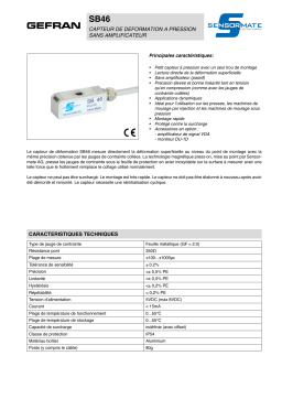 gefran SB46 Press-on-strain sensor Fiche technique