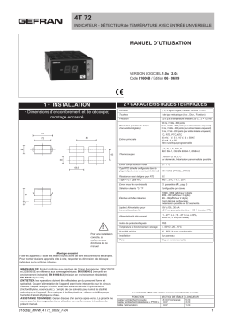 gefran 4T72 Indicator Mode d'emploi