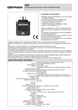 gefran TDP-1001 Local Plug-in Alarms limit display Fiche technique