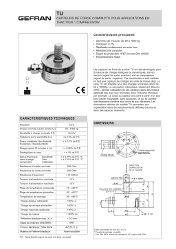 gefran TU Small size load cell Fiche technique