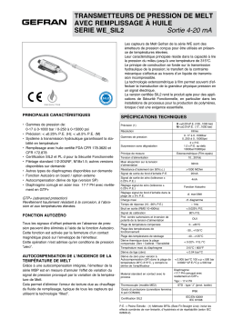 gefran WE SIL2 Fiche technique