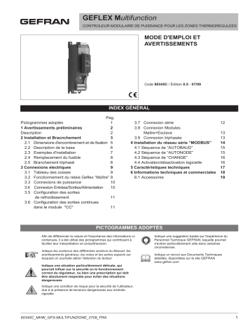 gefran GFX Multifunction Power controller Mode d'emploi | Fixfr