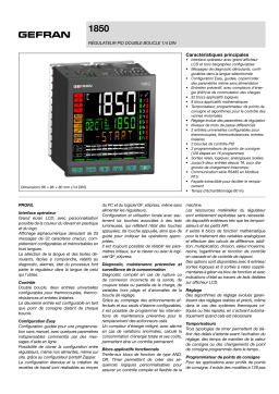 gefran 1850 PID Controller double loop, 1/4 DIN Fiche technique