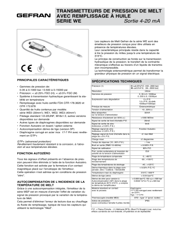 gefran WE Fiche technique | Fixfr