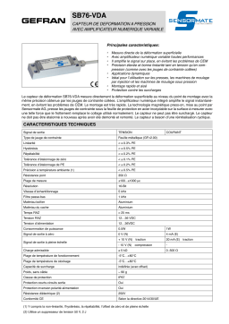 gefran SB76-VDA Press-on sensor Fiche technique