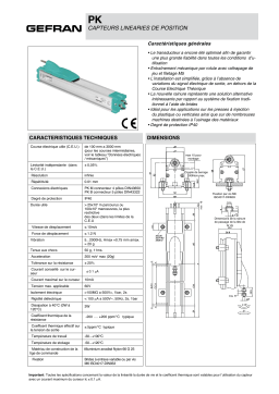 gefran PK Potentiometer Fiche technique