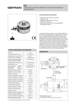 gefran CU Small size load cell Fiche technique