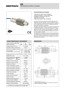 gefran CB Load cell Fiche technique