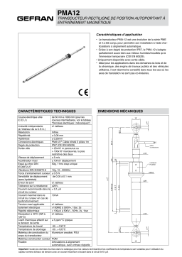 gefran PMA Potentiometer Fiche technique