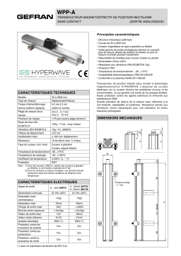 gefran WPP-A Fiche technique