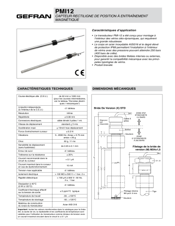 gefran PMI Potentiometer Fiche technique | Fixfr