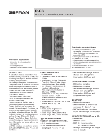 gefran R-C3 Module Fiche technique | Fixfr