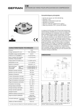 gefran CM Standard size load cell Fiche technique