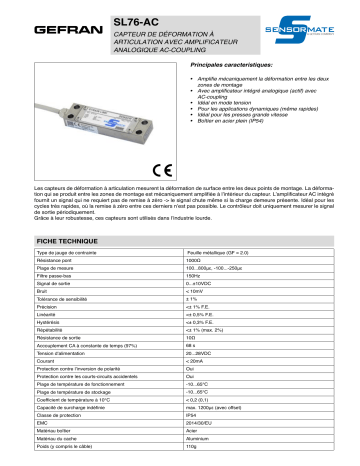 gefran SL76/80-AA/AC Link sensor Fiche technique | Fixfr