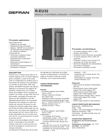 gefran R-EU32 Fiche technique | Fixfr