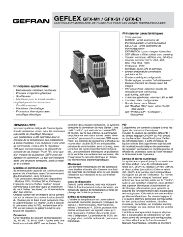 gefran GFX Power controller Fiche technique | Fixfr