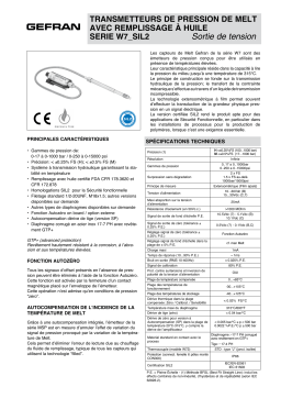 gefran W7 SIL2 Fiche technique