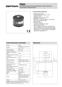 gefran PR65 Potentiometer Fiche technique