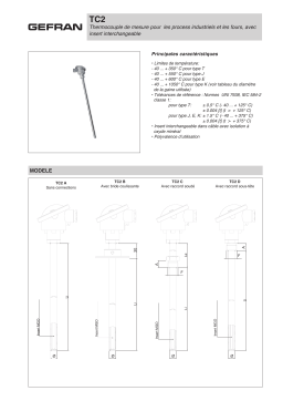 gefran TC2 Thermocouple Fiche technique