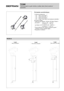 gefran TC6M Thermocouple Fiche technique