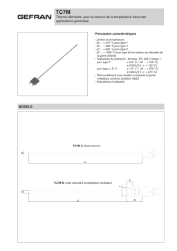 gefran TC7M Thermocouple Fiche technique