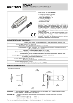 gefran TPSADA Fiche technique