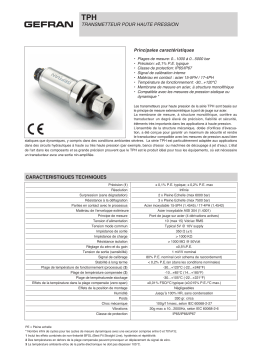 gefran TPH Fiche technique