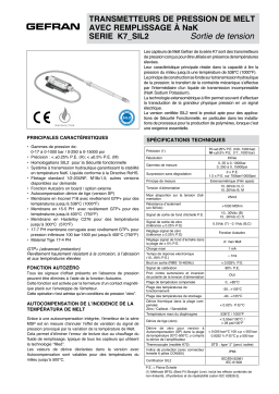 gefran K7 SIL2 Fiche technique