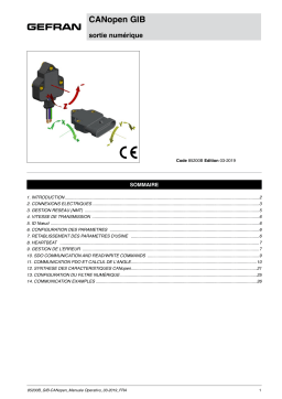 gefran GIB Inclinometer Manuel utilisateur