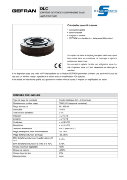 gefran DLC Diaphragm load cell Fiche technique