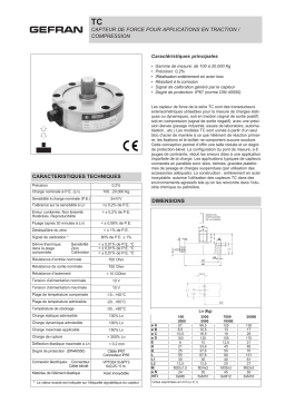 gefran TC Standard size load cell Fiche technique