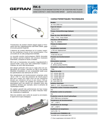 gefran RK-5 Fiche technique | Fixfr