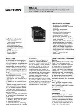 gefran 40B48 Indicator/Alarm Unit Fiche technique