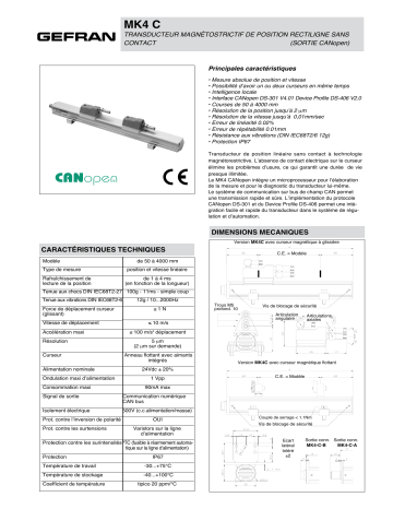 gefran MK4-C Fiche technique | Fixfr